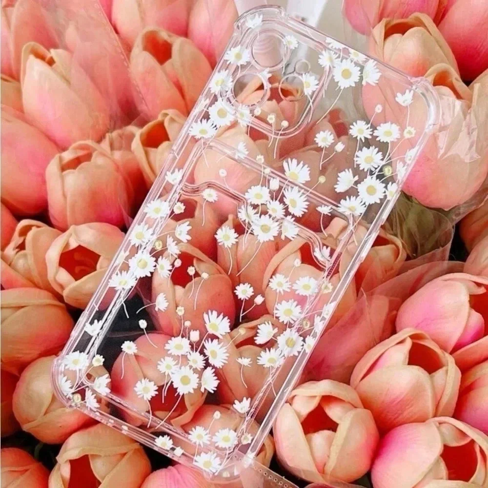 ⚠️Clearance iPhone 14/Pro/Pro Max Floral Clear Phone Case With Card Slot - Picture 4 of 4
